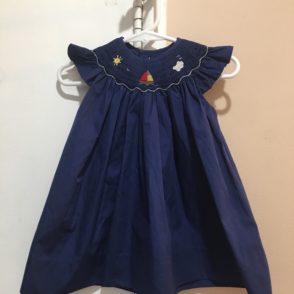 Summer smocked Bishop size 3 month